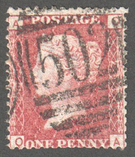 Great Britain Scott 33 Used Plate 202 - OA - Click Image to Close